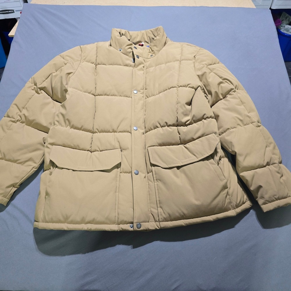 HFX Heritage Puffer Jacket Mens XXL Tan Quilted Padded Heavyweight Coat